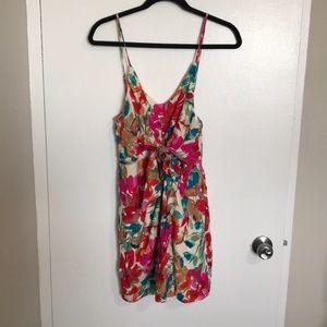 Tropical Print Mini Dress - Vici - Size Medium